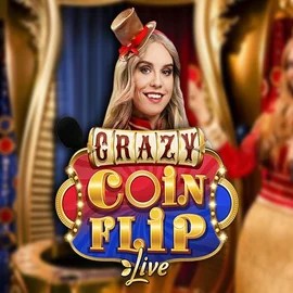 Crazy Coin Flip slot logo by Evolution at Rolldorado CasinoCrazy Coin Flip