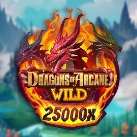 Dragons of Arcane Wild online game logo by Foxium on rolldoradocasino.eu