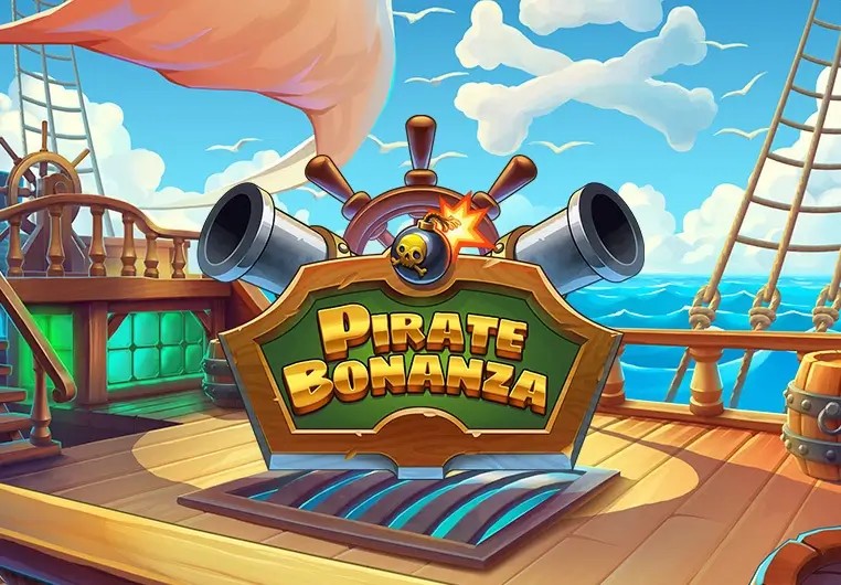 Pirate Bonanza Slot logo by Backseat Gaming at Rolldorado CasinoPirate Bonanza Slot