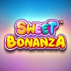 Sweet Bonanza online game logo by Pragmatic Play on rolldoradocasino.eu